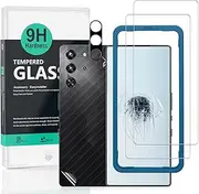 2 Pcs Screen Protector Compatible with ZTE nubia Red Magic 10 Pro/10 Pro+/10 Plus 5G 6.85",Tempered Glass,With 1Pc Camera Lens Protector,1Pc Back Film,Anti-Scratch,Bubble Free