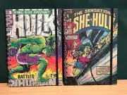 2 x Notebooks Journal Hulk She-Hulk A5 Notebooks Premium Hardcover Marvel Comics