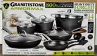 GRANITESTONE Armor Max Black Heavy Duty 14pc Non-Stick Cookware Set