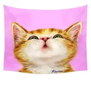 Adorable Ginger Kitty Cat Tapestry