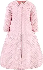 Hudson Baby Unisex Baby Plush Sleeping Bag, Sack, Blanket, Lt. Pink, 0-6 Months