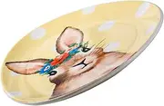 Easter Plates Ceramic Easter Serving Tray Bunny Egg Shaped Dessert Salad Plate Candy Dish Rabbit Snack Plates Easter Party Supplies for Appetizer Dinner