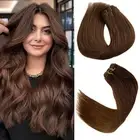 Weft Hair Extensions Sew In Weave Double Weft Indian Human Hair Full Head Bundle