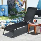 Giantex Outdoor Recliner Chair Folding Sun Lounge Beach Chair Bed Camping Pool