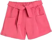 [Koton] Girls's Belt Detail Pockets Elastic Waistband Modal Fabric Shorts