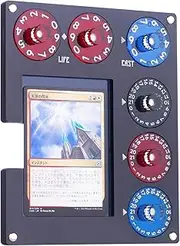 Aizesuro Translucent Acrylic Commander EDH Command Zone Tray Panel with Life, Damage, Cast Dial Counter Compatible with Magic The Gathering Deck, MTG Life Counter Accessories
