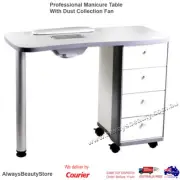 Professional Manicure Table + Dust Collection Fan Nail Spa Manicure Brand New