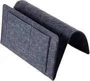 Luxshiny Bedside Storage Bag Remote Control Holder Bedroom Accessory Bedside for Dorm Bed Bunk Bed Shelf Hanging Storage Organizer Bed for Dorm Armrest Organizer Dark Grey Non-Woven Fabric