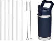 Replacement Straws Compatible with YETI Rambler Jr. 12 oz Kids Bottle-YETI Rambler Kids Straws Replacement-Accessories Set Include 6 BPA-FREE Straws and 2 Straw Cleaning Brush