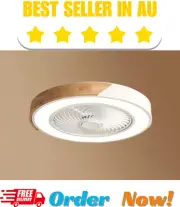 Ceiling Fan with Light and Remote, Lights Dimmable Led Fan Light Enclosed Leafle