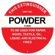 Family First Fire Extinguisher ABE Type Location Sign FFSIGNABE