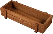 Wooden Planter, Practical Multifunctional Planter, 8.9x3.3x1.6 Inch Rectangular Storage Box Balcony for Nursery Garden Potted Plants