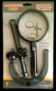 FREE STANDING LIGHTED MAGNIFIER HANDS FREE LAMP READING MODELS HOBBY DEF