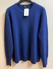 100% Cashmere "Uniqlo" *Limited Edition Color Blue 67* Jumper/XL *Brand New/Tags