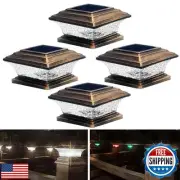 HUYIENO Solar Post Cap Lights - Outdoor LED Deck Fence Cap Light with 9 Light
