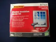 Frost King 2 PACK Extra-Large Window Clear Insulation Shrink Kit 62" x 210" NEW