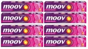 8 x 50g (Total 400g) MOOV Cream Ayurvedic Ointment Tube- Relieves muscle pain