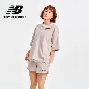 【New Balance】NB 短袖POLO衫上衣_女性_深灰/藕杏色任選_WT33535GT/WT33535MNK