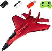 Generic RC Aircraft 2 Channel Night Light Fixed-Wing Glider Plane for Kids, B320-Red, 28.5x21cm