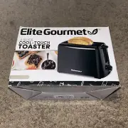 Elite Gourmet ECT1027B Cool Touch Toaster with 6 Temperature Black Wide NEW!