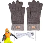 [ZAGARO] Heated Gloves for Men Women - Cold Weather Heated Typing Touch-Screen Gloves - Knitting Wool, Waterproof Windproof Winter Thermal Gloves for Skiing, Snowb