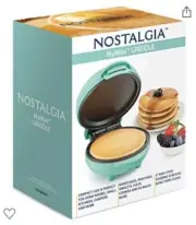 Nostalgia MyMini Mini GRIDDLE 5" Non-Stick Cooking Surface Factory Sealed NEW