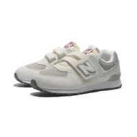 在飛比找PChome24h購物優惠-NEW BALANCE 童鞋 NB 574 淺米色 卡其 黏