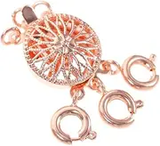 Angoily Necklace Clasp for Women Sunflower Jewelry Connector with Smooth Surface Durable Layering Hook to Prevent Tangling for Stackable Necklaces