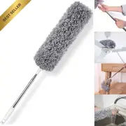 Microfiber Feather Duster, Extendable 30-100 Inches, Bendable Head for Cleaning