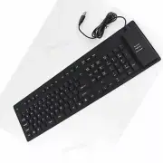 USA USB Silicone Rubber Waterproof 109 Keys Flexible Foldable Keyboard PC