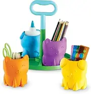 Learning Resources Create-a-Space Kiddy Center Pets, Kids Art Supply Storage, Caddy Playroom Organization, Classroom Organization, School Supplies Organizer, 6 Pieces, Age 3+, Multi (LER3714)