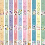 120 Pieces Bible Verses Bookmarks with Hollow Cross for Women Scripture Bookmark