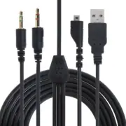 2m RGB Durable USB Cable 3.5mm Mic Audio Line for SteelSeries Arctis 3 5 7