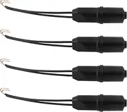 Create idea 4pcs 75-300 Ohm VHF/UHF/FM F-Head Antenna Transformer 17cm Length Metal Connector Suitable for Outdoor Use Black