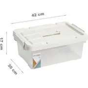 3x Heavy Duty Clip Lock Storage Box Container Plastic Tub Bin Home Organiser XS