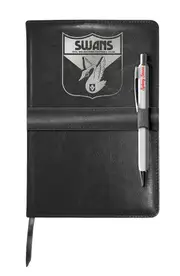 Sydney Swans AFL Heritage Logo Notebook with Pen Strap Gift Set