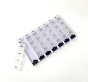 Weekly AM/PM Pill Box Portable Travel Prescription & Medication Pill Case Org...