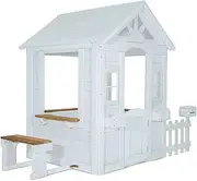 Lifespan Kids Teddy Cubby House in White (V2) Outdoor Playhouse Pretend Play