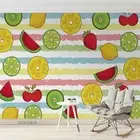 3D Fruit Colorful Watercolor Self-adhesive Removeable Wallpaper Wall Mural