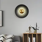Indoor Wall Light LED Copper Circle Design Living Room Bedroom Metal Wall Lights 3000K E26 Wall Light Fixtures for Bedroom Bathroom