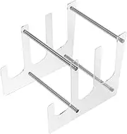 HOMSFOU Acrylic Keyboard Display Stand Multi Tier Holder for Mechanical Keyboards Space Saving Design for Tidy Organization Stylish Transparent Acrylic Frame