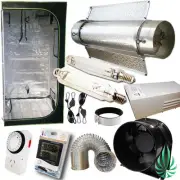 Hydroponics 400W HPS MH Grow Light Tent 6" Ventilation Cool Tube Reflector Kit