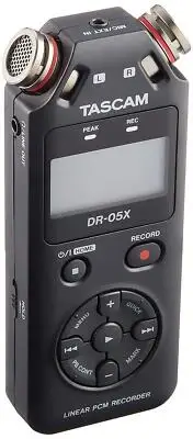 DR-05X Tascam Portable Audio Recorder and USB Interface Recording and Playback o