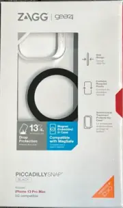 ZAGG GEAR4 Piccadilly Snap MagSafe Case W/Screen Protector iPhone 13 Pro Max