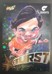 2018 AFL SELECT FOOTY STARS BLACK STARBURST TIM TARANTO GWS GIANTS