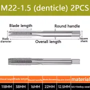 A pair M22-1.5 Hand tap set tap machine suitable for die steel aluminum