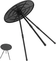 INOOMP Small Foldable Round Table Height Camping Table Lightweight Outdoor Picnic Table for and Setup Sturdy Compact Design for Camping and Hiking