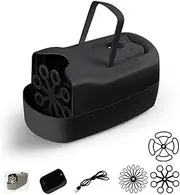 HPAMR Bubble Blower Durable Automatic Bubble Machine, 18000+ Big Bubbles/Min Automatic Bubble Blower for Teens Operated Bubble Maker for Outdoor/Indoor Birthday Parties or Wedding (Black)