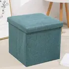 Storage Cube Entryway Shoe Stool Foldable Waterproof with Padded Seat