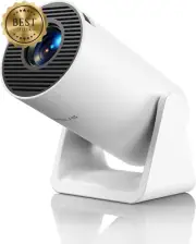 Mini Projector 4K 1080P WiFi6 Bluetooth Auto Keystone 270° Stand Home Theater